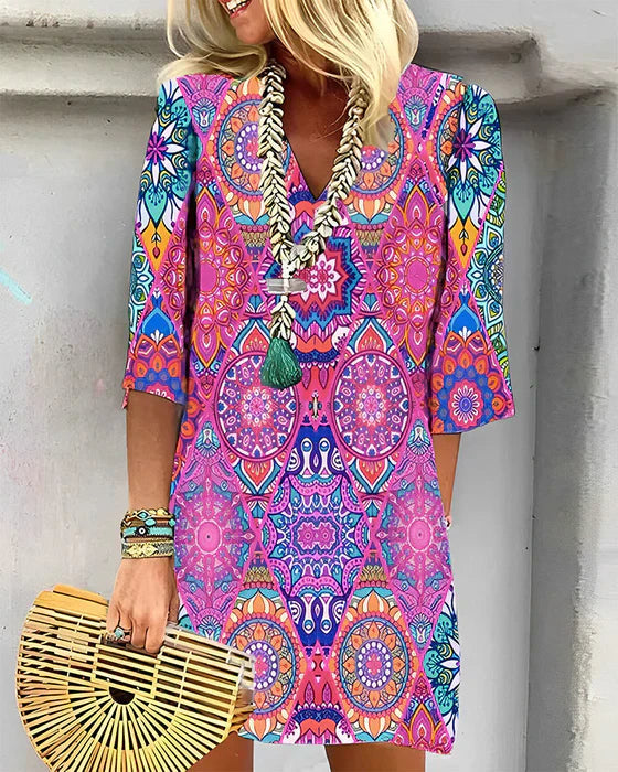 EP | Robe à imprimé multicolore