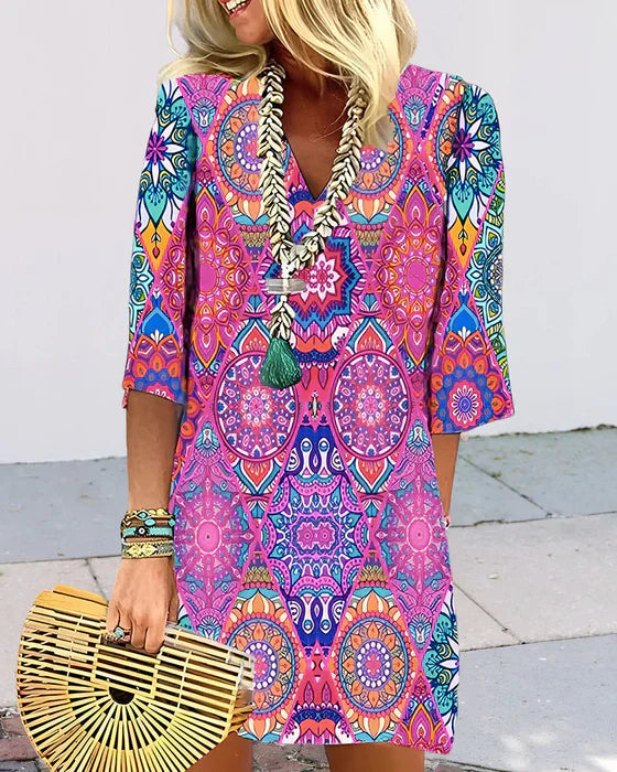 EP | Robe à imprimé multicolore