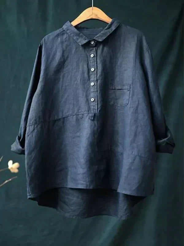 ND | col revers button-down chemise à manches longues avec poches
