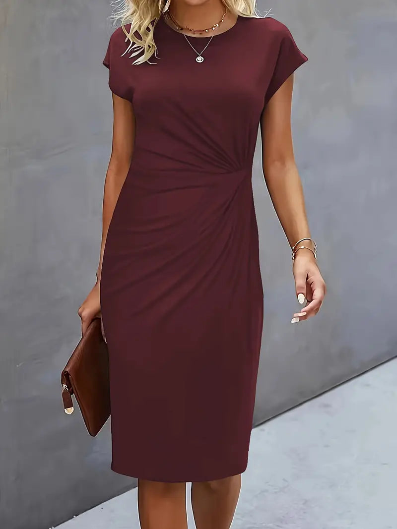 EP | Robe midi avec design de nœuds sur le devant