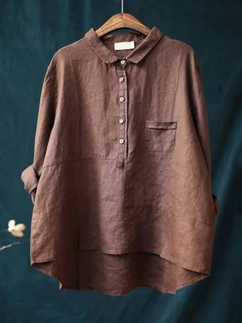 ND | col revers button-down chemise à manches longues avec poches