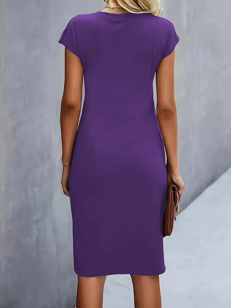 EP | Robe midi avec design de nœuds sur le devant