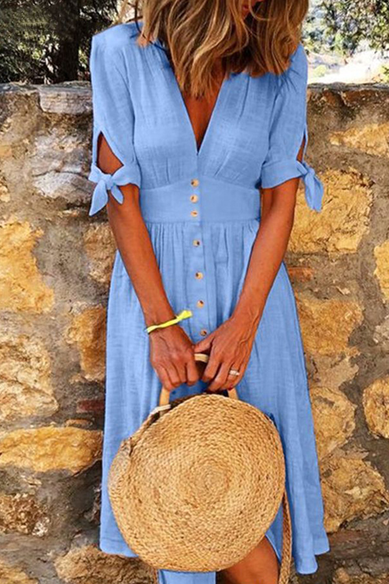EP | Robe midi avec boutons en coton