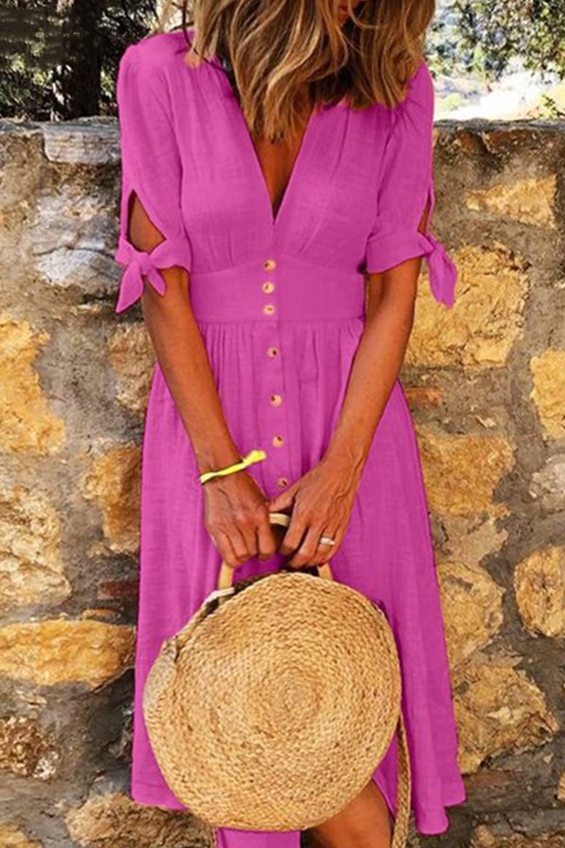 EP | Robe midi avec boutons en coton