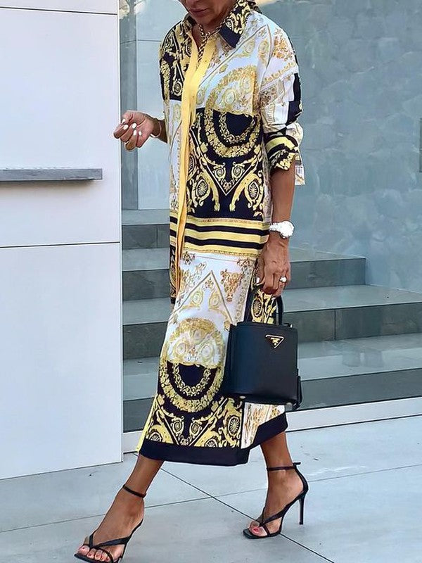 EP | Robe maxi manches longues col V Groovy