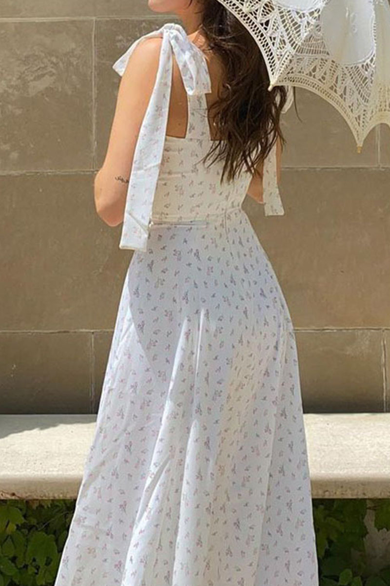 EP | Robe midi nouée avec motif floral