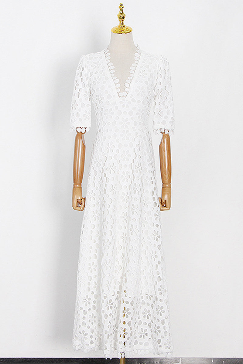 EP | Maxi-robe avec broderie anglaise