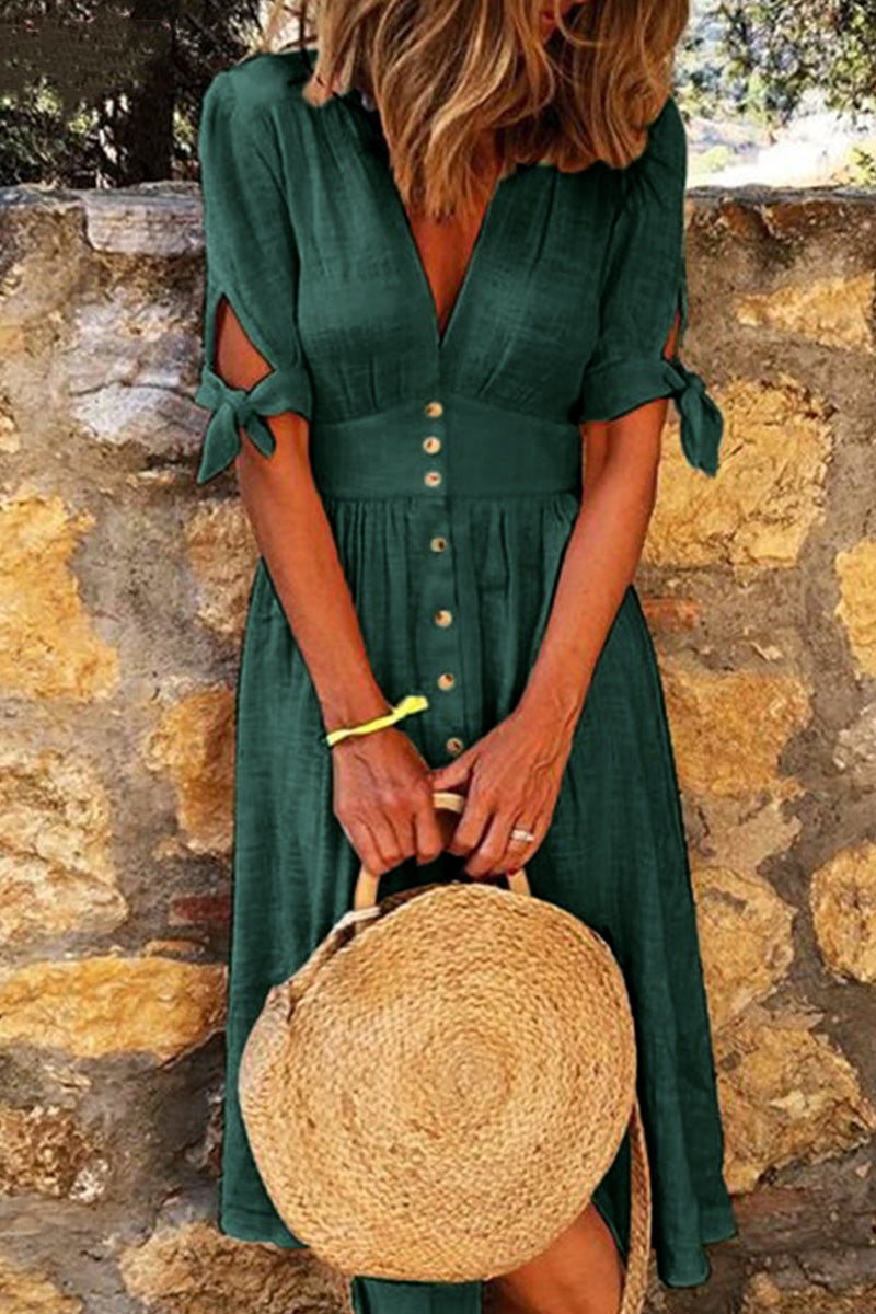 EP | Robe midi avec boutons en coton