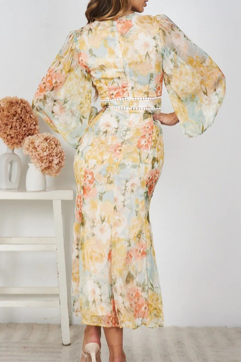 EP | Robe midi fluide à imprimé floral