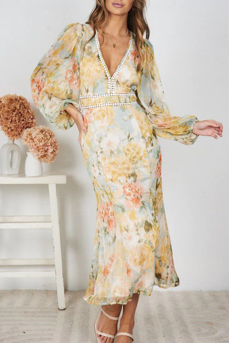 EP | Robe midi fluide à imprimé floral