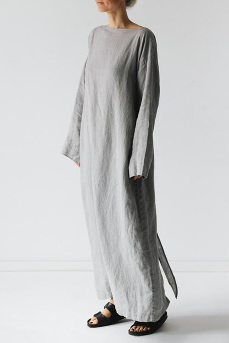EP | Robe midi en lin avec ceinture