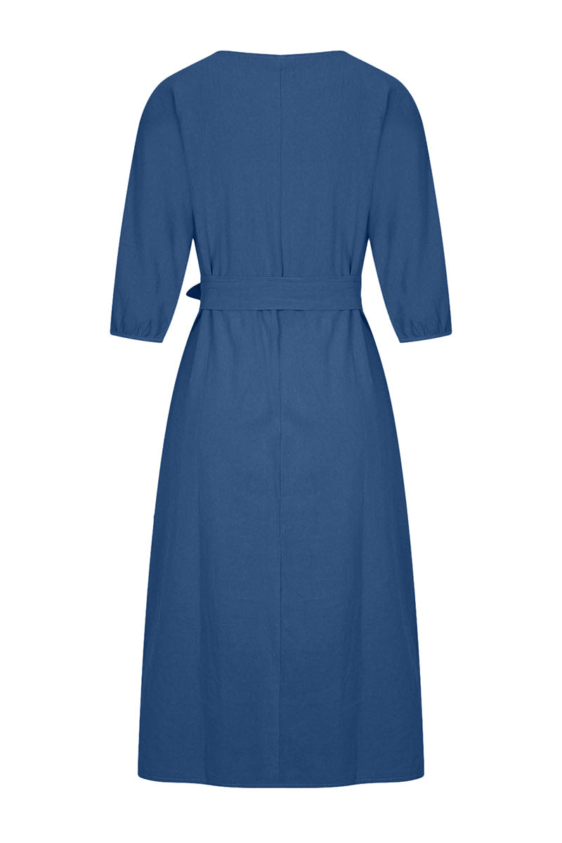 EP | Robe midi en lin avec ceinture