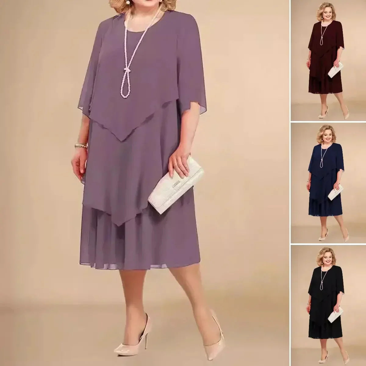 EP | ROBE MIDI AVEC OURLET STRATIFIÉ.