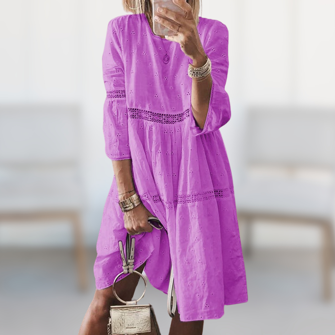 EP | Robe midi à manches longues | Robe blanche midi | Robes midi pour femmes