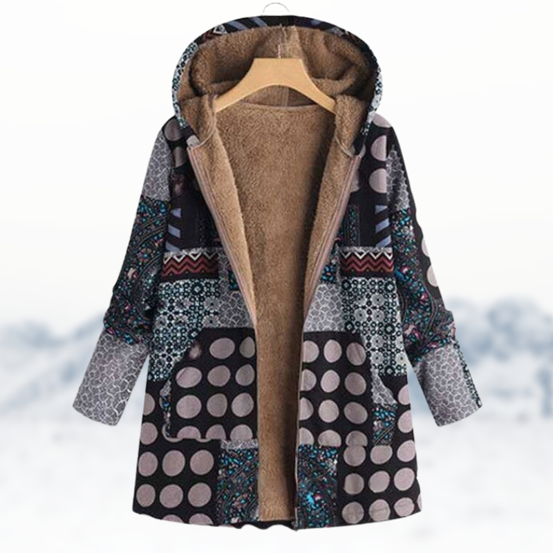 EP | Manteau d'hiver chic et douillet avec imprimé