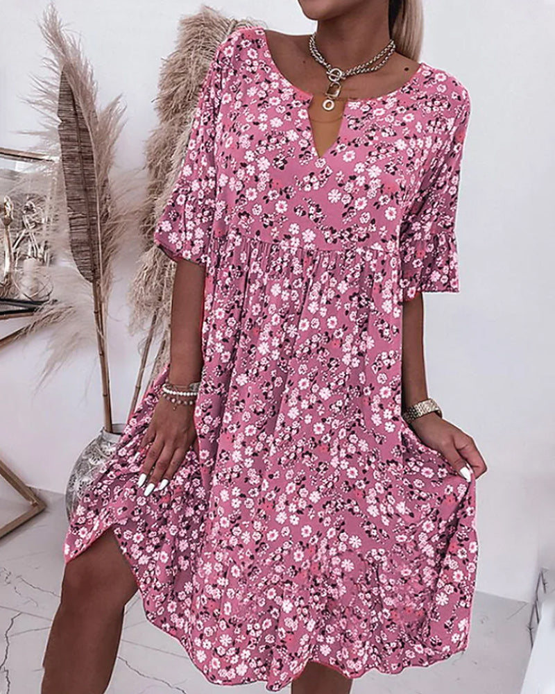 EP | Robe midi avec motif floral