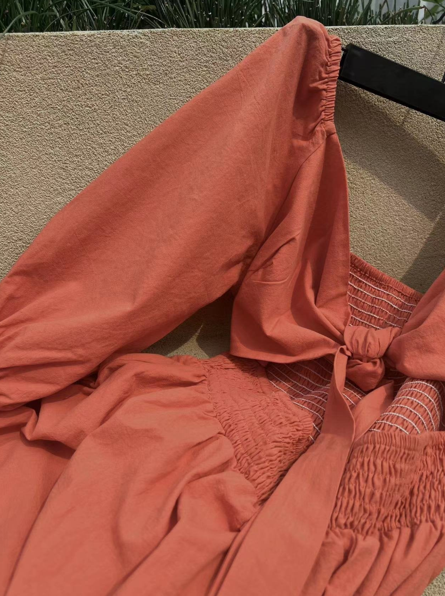 EP | Robe multi-pièces avec manches lanterne froncées