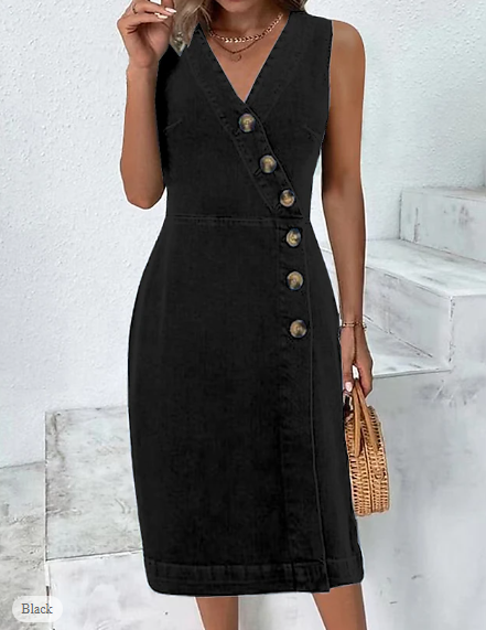 EP | Robe en denim avec boutons
