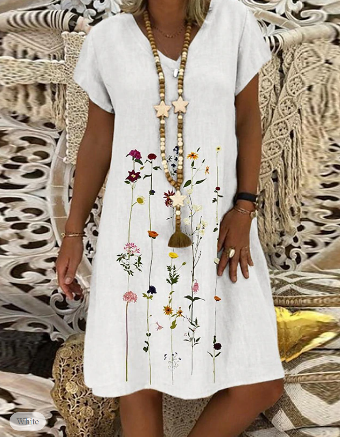 EP | robe en coton et lin à imprimé floral