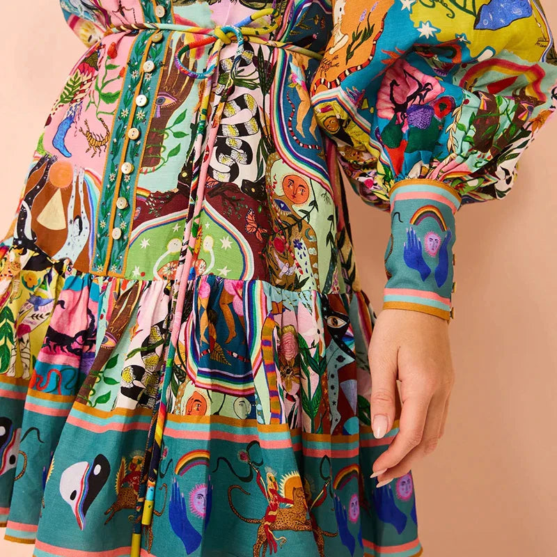 EP | robe de printemps multicolore