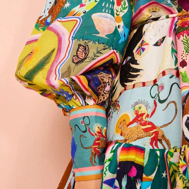 EP | robe de printemps multicolore