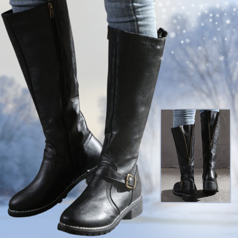 EP | Bottes hautes pour femmes avec boucle et talon