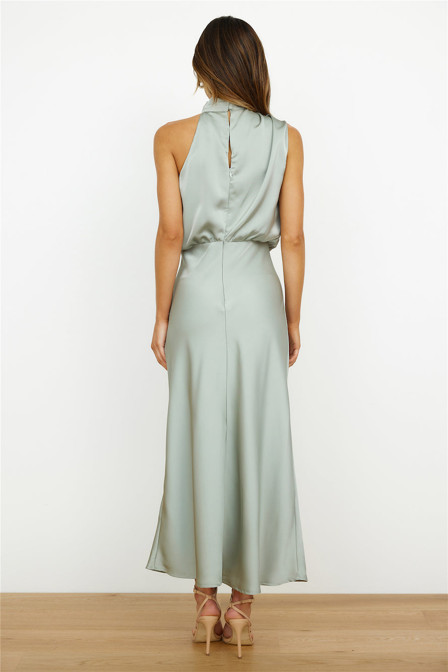 EP | Robe midi drapée en satin