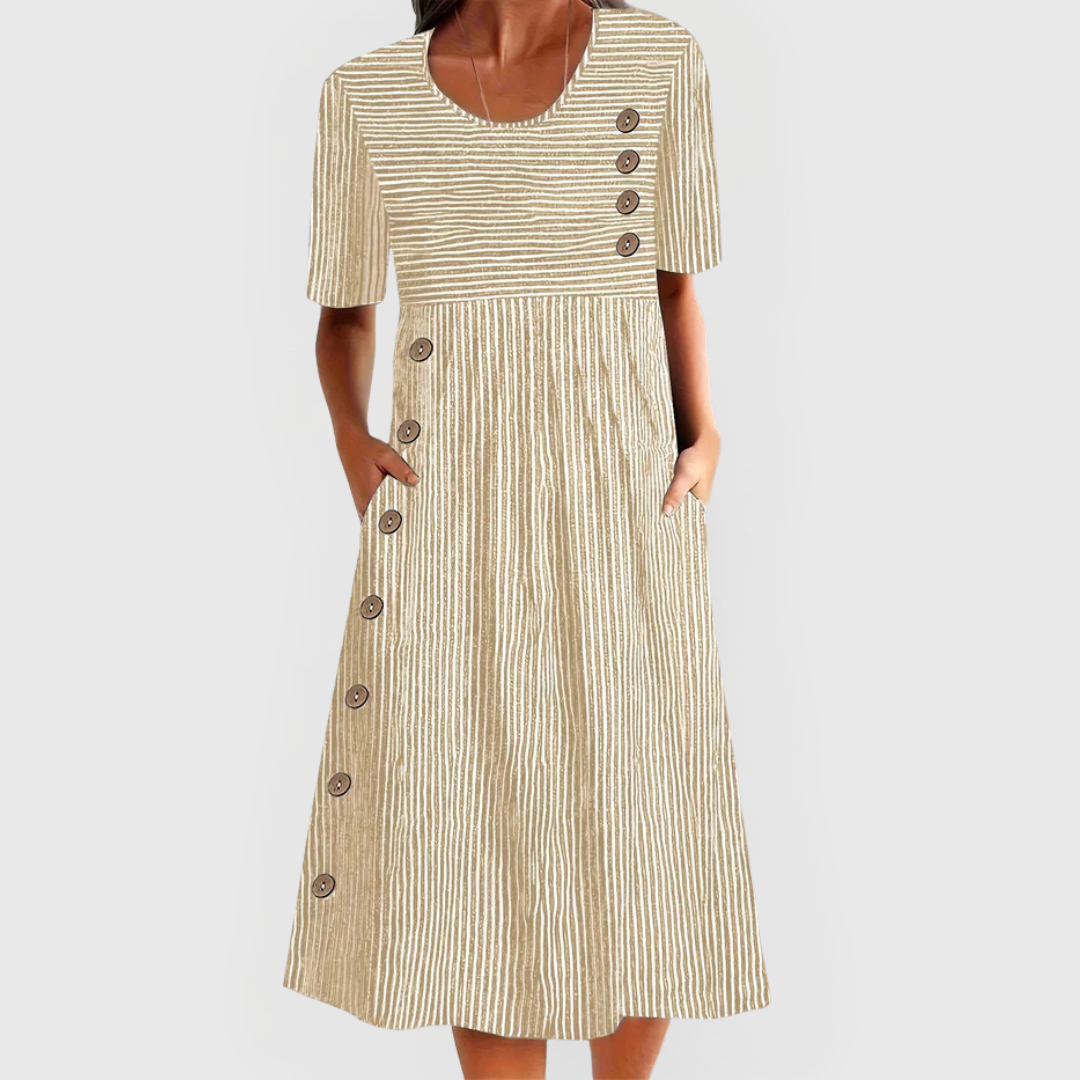 EP | Robe midi rayée