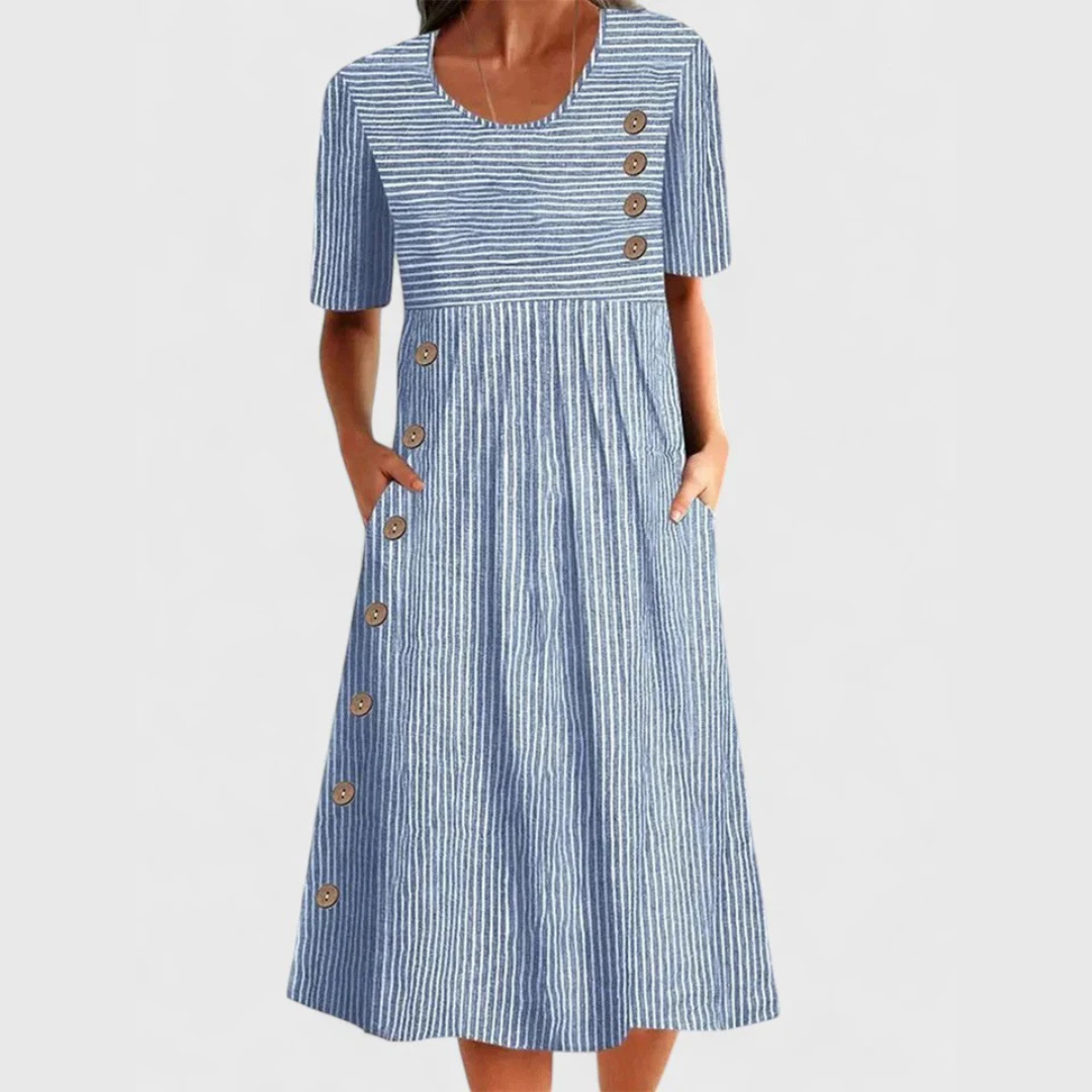 EP | Robe midi rayée