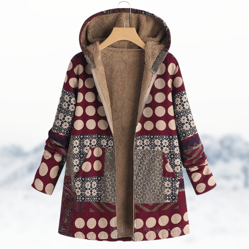 EP | Manteau d'hiver chic et douillet avec imprimé
