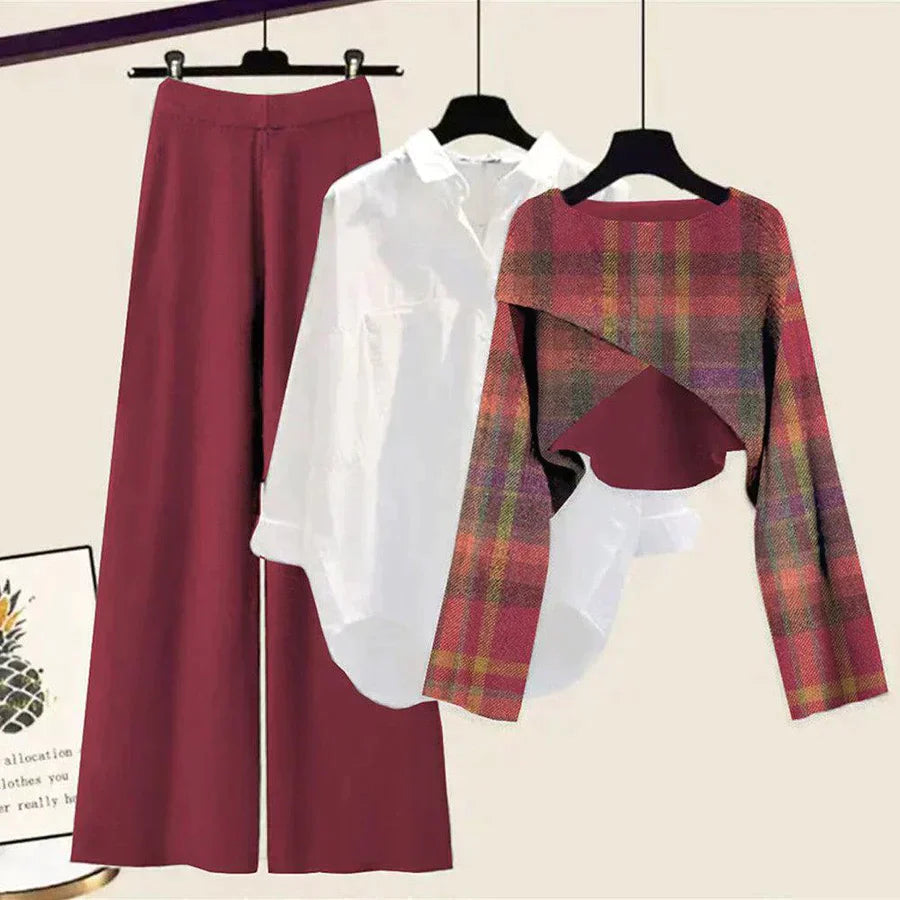 EP | Impression attractive Rouge Set de trois pièces