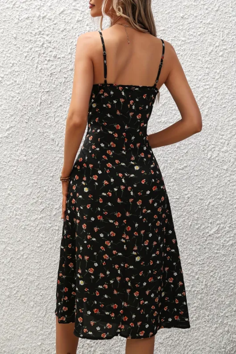 EP | Robe fendue à pois pour femme
