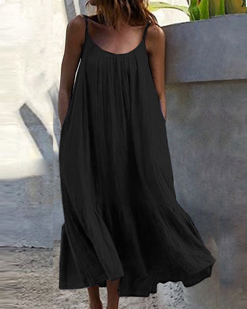 EP | Robe midi sans manches unie
