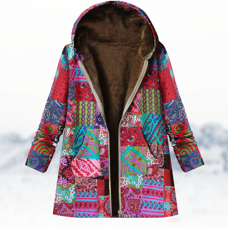 EP | Manteau d'hiver chic et douillet avec imprimé
