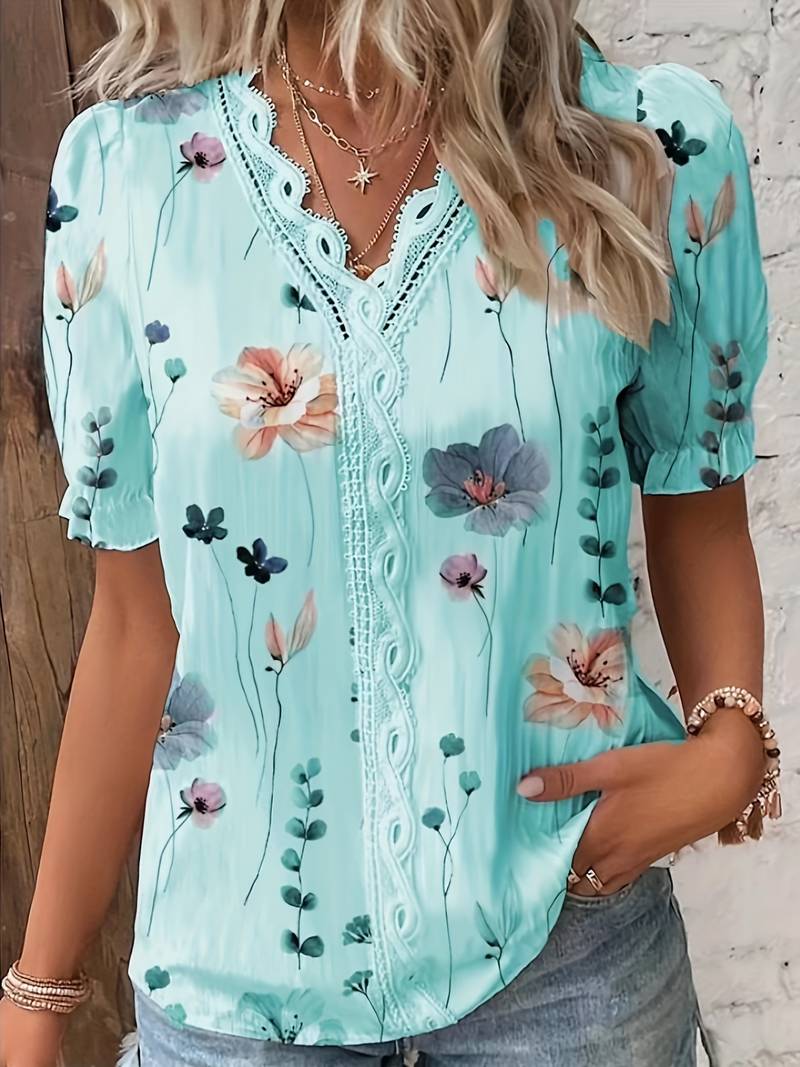 ND | Blouse à fleurs à la mode et polyvalente