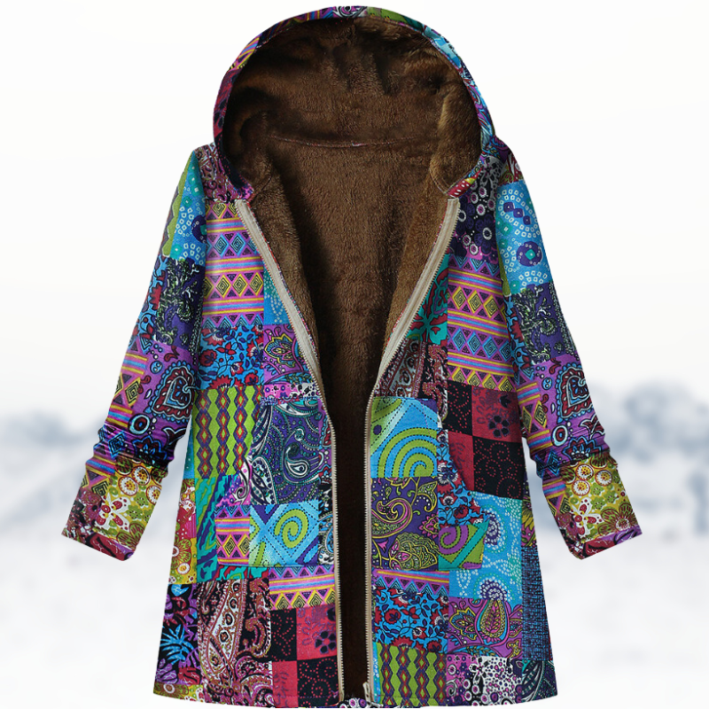 EP | Manteau d'hiver chic et douillet avec imprimé