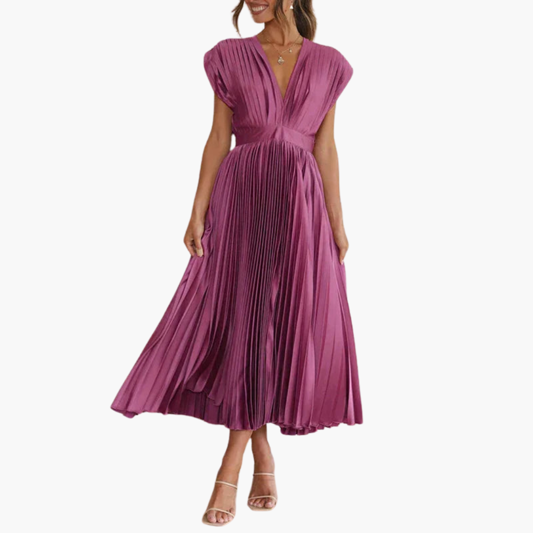 EP | Robe midi florale à manches bouffantes