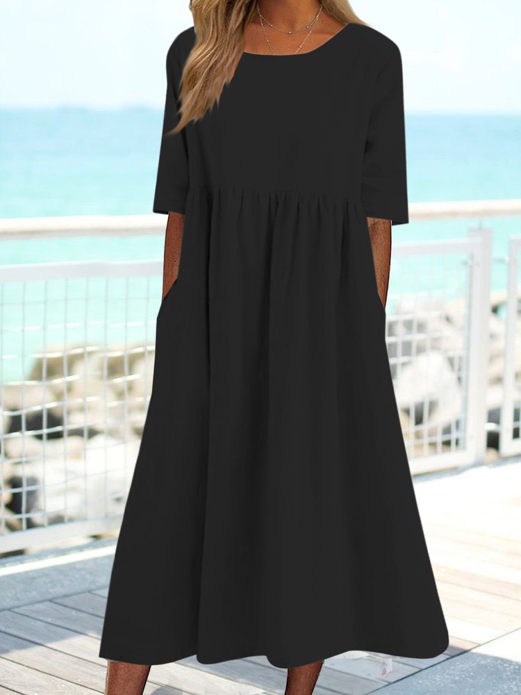 EP | Unicolore en vrac sac robe midi longue QPQ103