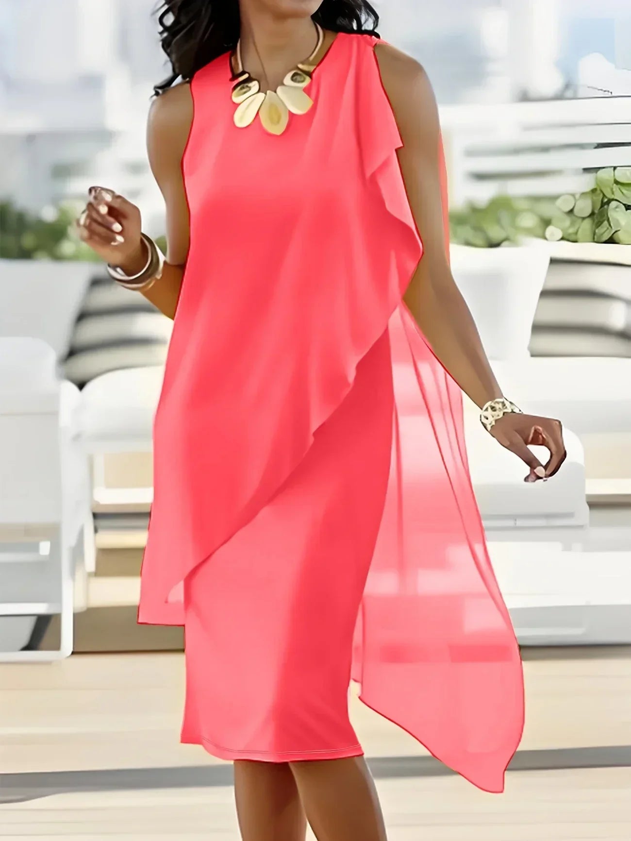 EP | ROBE MIDI SANS MANCHES INTEMPORELLE