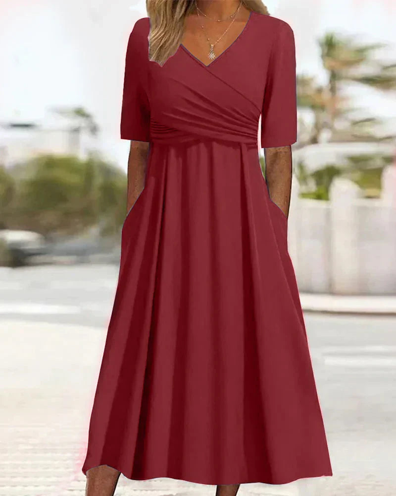 EP | Robe crossover à manches courtes