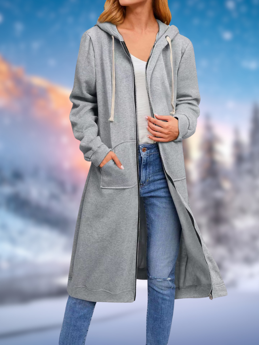 EP | Manteau long à la mode avec cordon de serrage