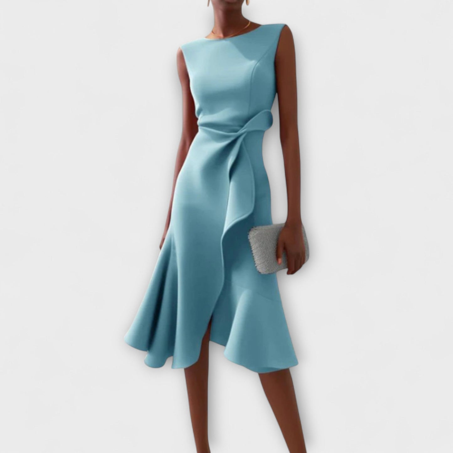 EP | Juliette™ - Robe midi asymétrique élégante drapée