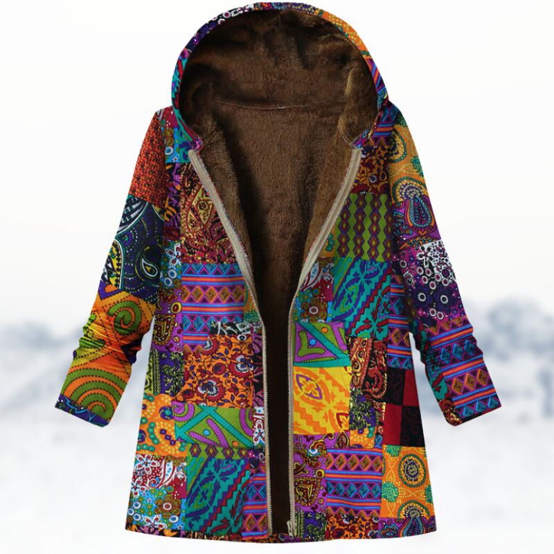 EP | Manteau d'hiver chic et douillet avec imprimé