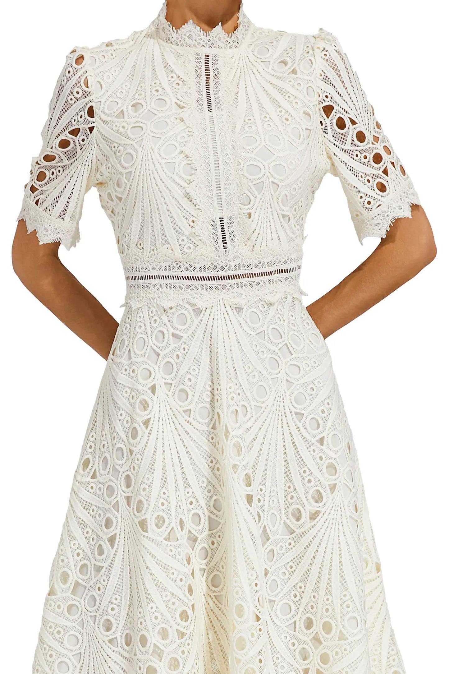 EP | Robe midi élégante en dentelle pour femme