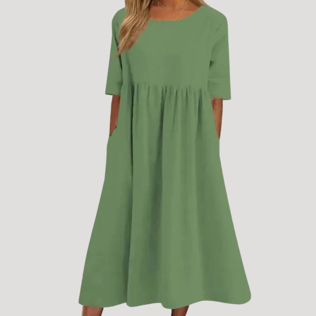 EP | Robe midi femme coupe loose avec poches
