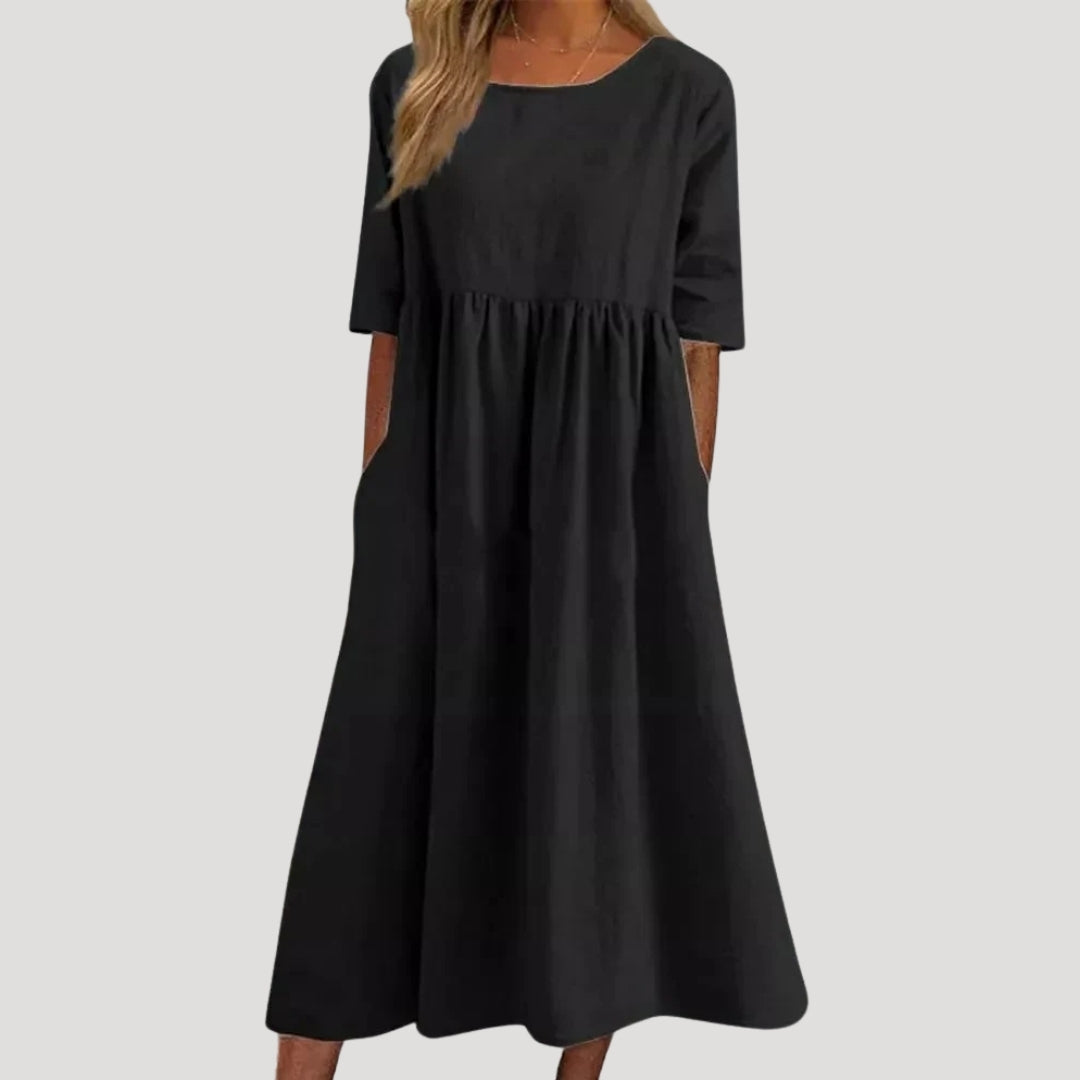 EP | Robe midi femme coupe loose avec poches