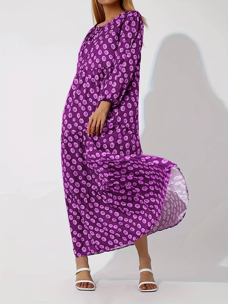 EP | Robe longue boho décontractée avec imprimé floral