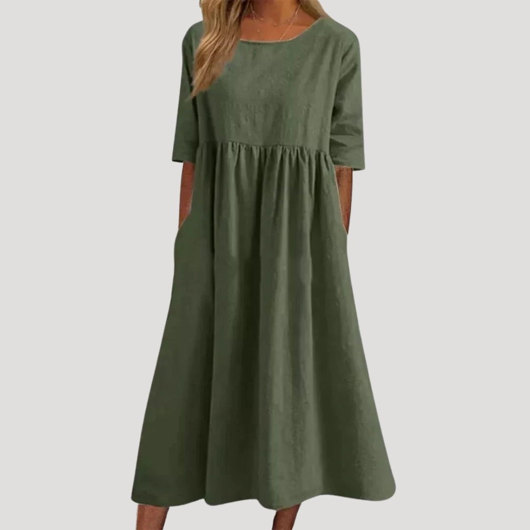 EP | Robe midi femme coupe loose avec poches