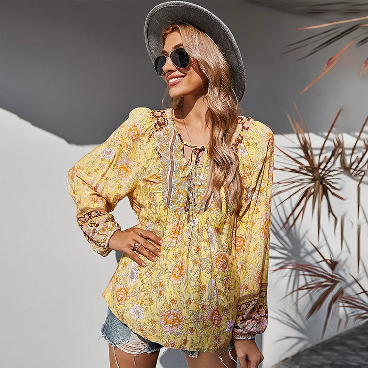 EP | Blouse à manches longues boho à la mode
