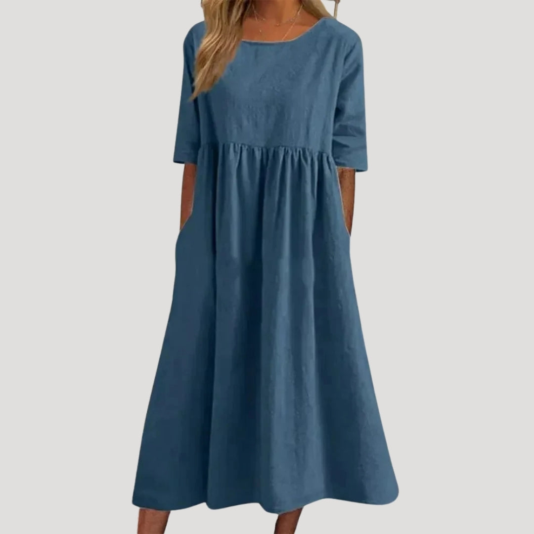 EP | Robe midi femme coupe loose avec poches
